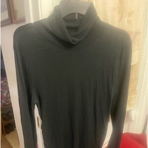Long sleeves Black turtle neck top.